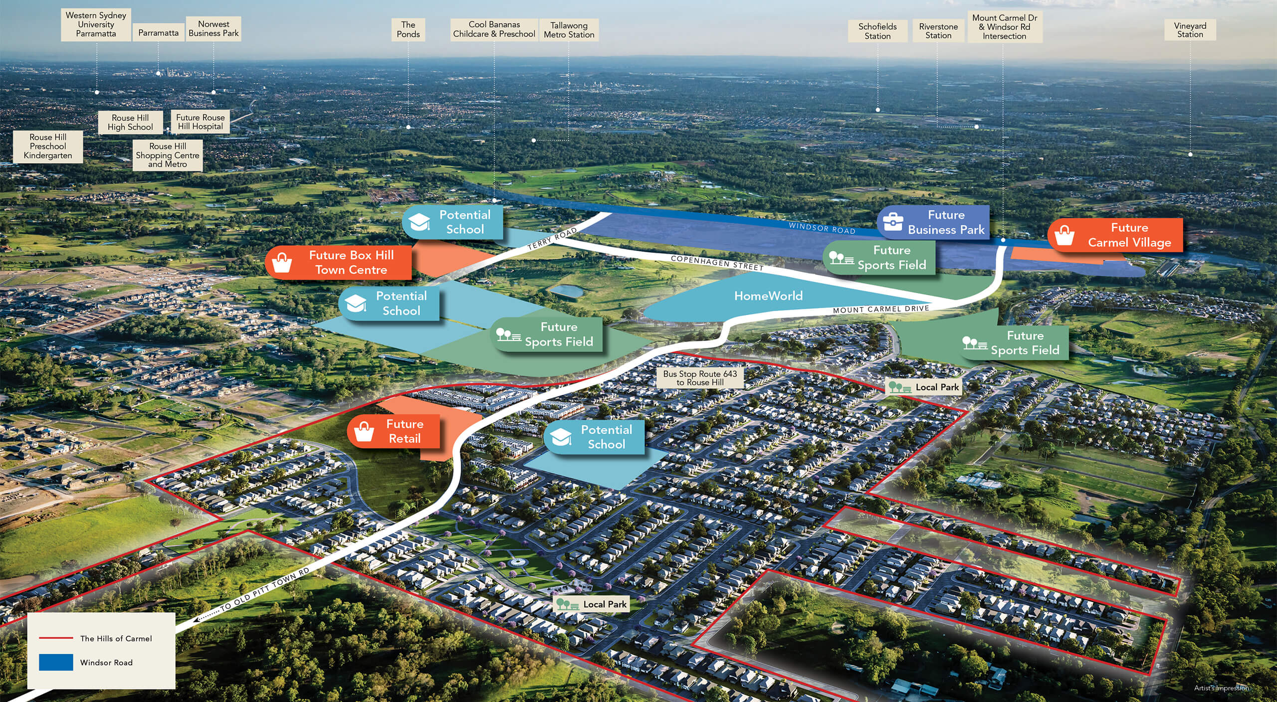 Location The Hills of Carmel